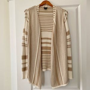 Women’s Ann Taylor Stripe Layered Flyaway Cardigan - sz Small